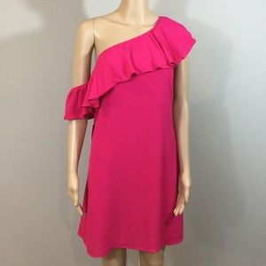 ASTR Marisol One Shoulder Ruffle Dress